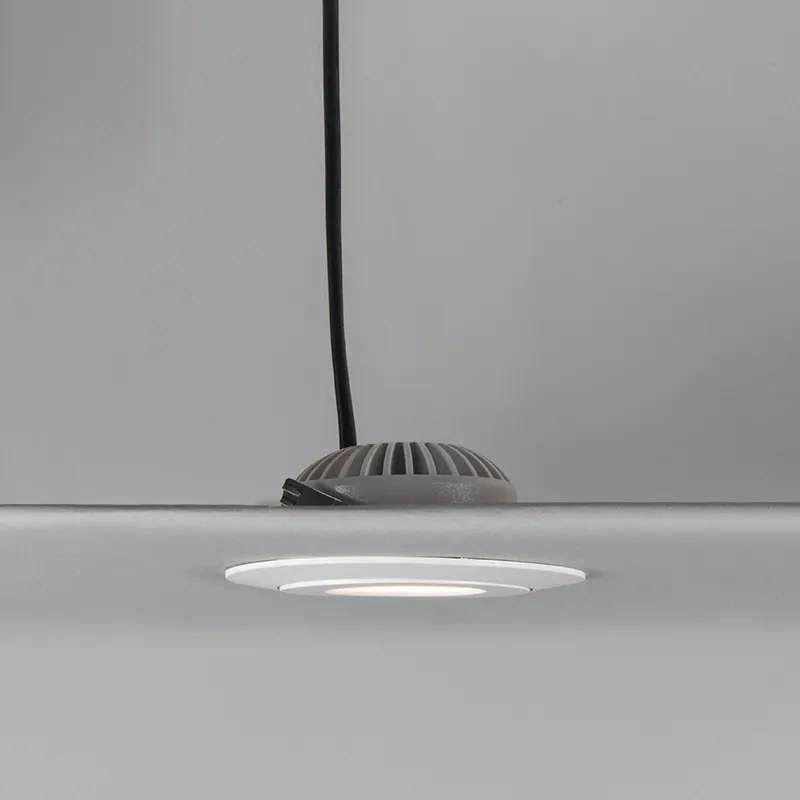 Set di 3 faretti da incasso bianchi con LED IP44 - Relax LED