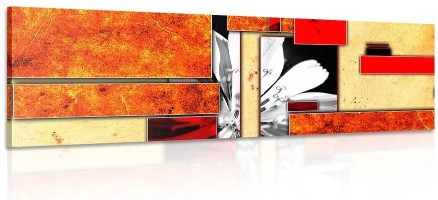 Stampa su tela – Astrazione floreale arancione
