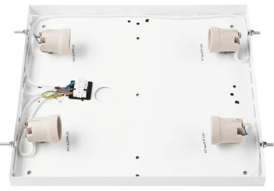 Plafoniera OAK SQUARE 4xE27/15W/230V 39x39 cm quercia/nero