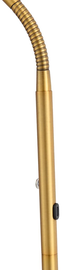 Lampada da terra moderna bronzo con LED dimmerabile a 3 livelli ricaricabile - Waldorf