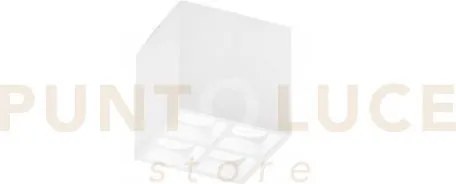 Plafoniera hapis quadrata bianca 4 luci attacco gu10 mini 10,5x10,5...