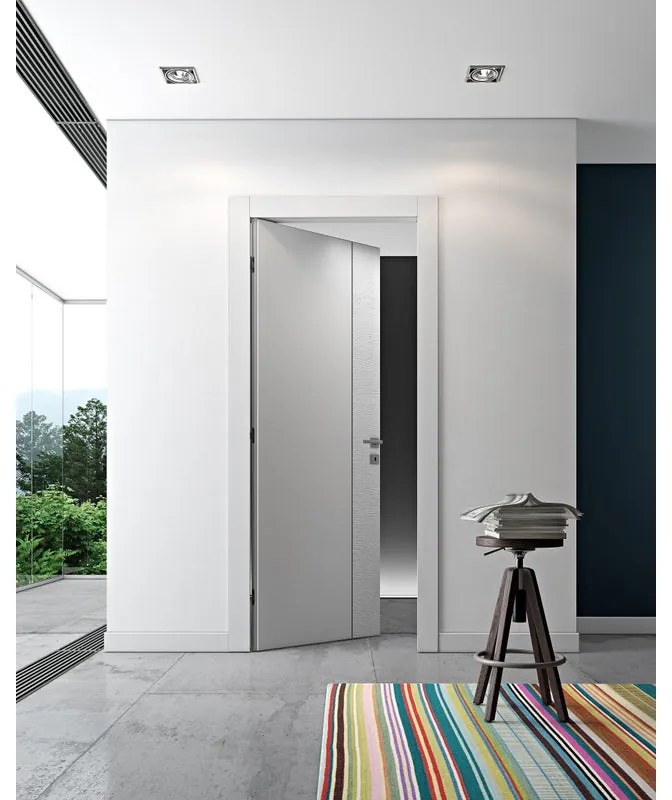 Porta battente Incanto V bianco latte L 70 x H 210 cm sinistra