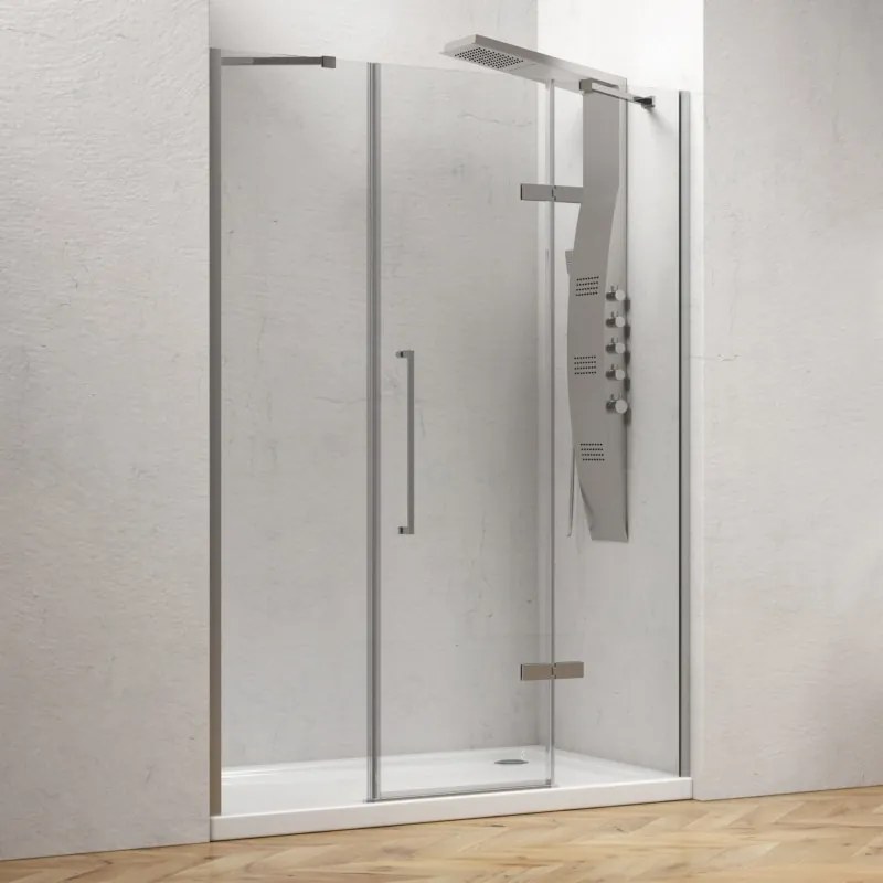 Doccia nicchia battente 160 cm con 2 laterali fissi | KT6000 - KAMALU