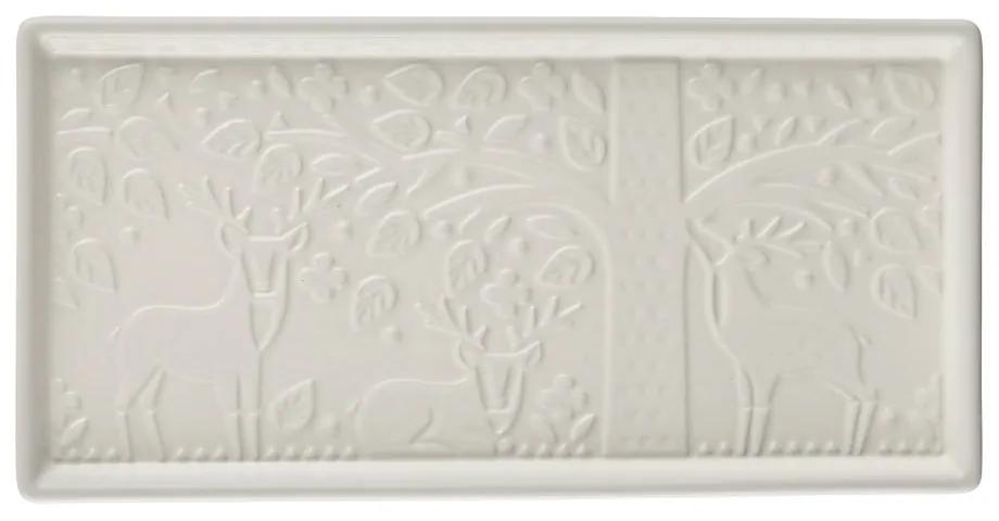 Vassoio da portata in gres bianco , 30 x 15 cm In the Forest - Mason Cash