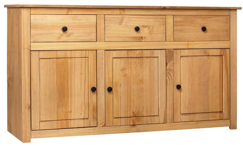 Credenza 135x40x80 Cm İn Legno Massello Di Pino Panama Range /