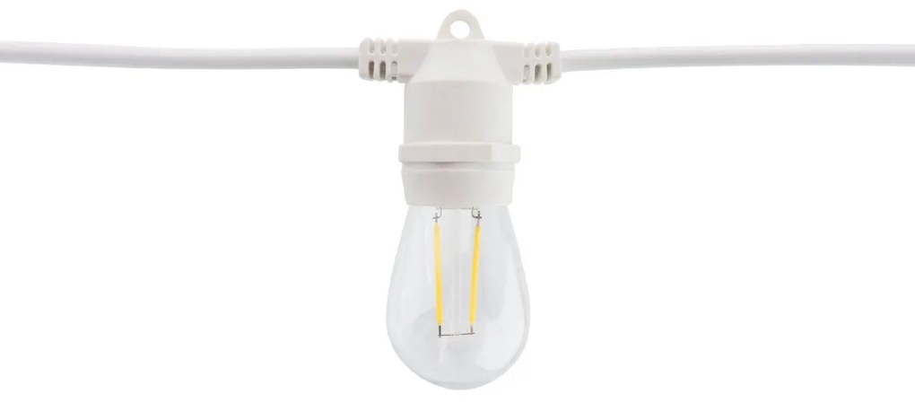 Catenaria da 10m IP65 con 10 Portalampada E27 Bianco