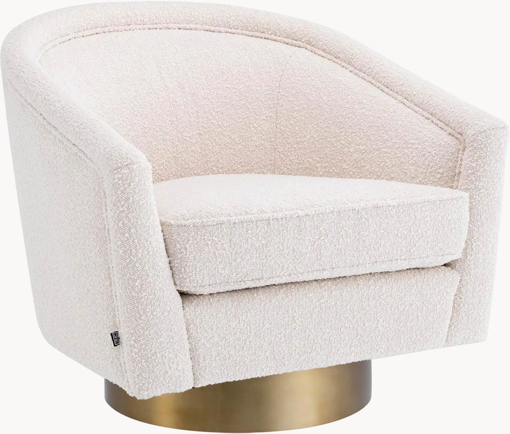 Poltrona girevole in bouclé Catene