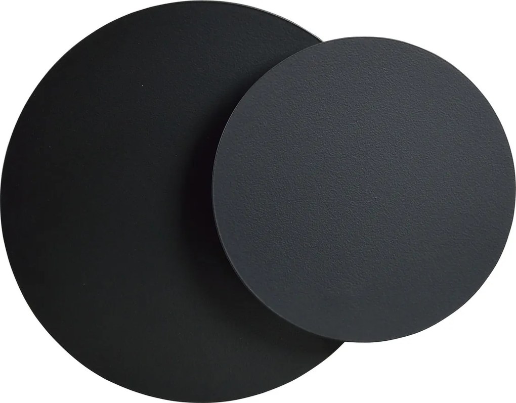 Applique da Parete Circle Nera Luce Indiretta Base G9