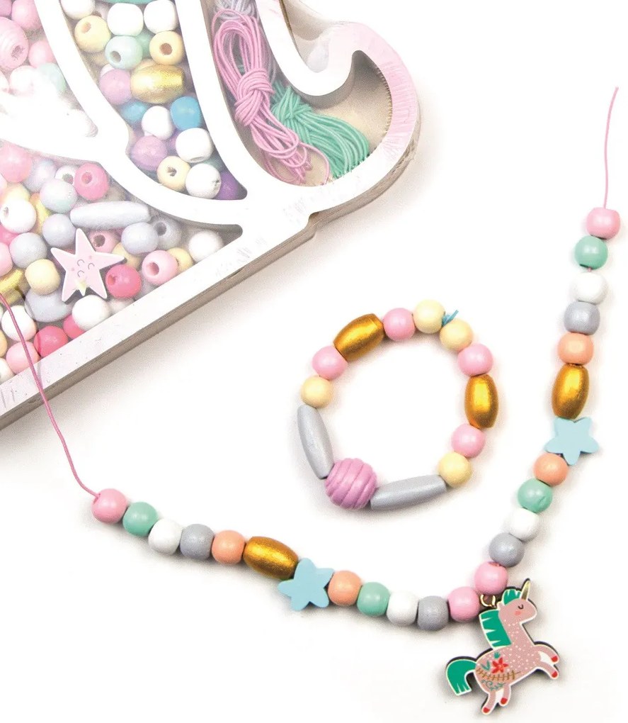 Perline di legno - Unicorno