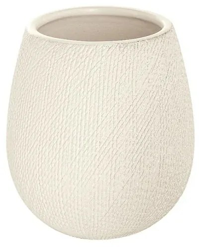 Portaspazzolino in Ceramica Bianco da Appoggio con Gusto Etnico Safari