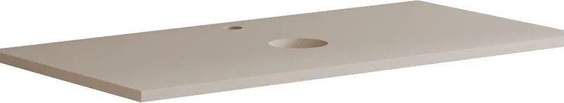 Top per lavabo Kyoto L 90 x H 1.8 x P 46 cm laccato opaco sabbia truciolare