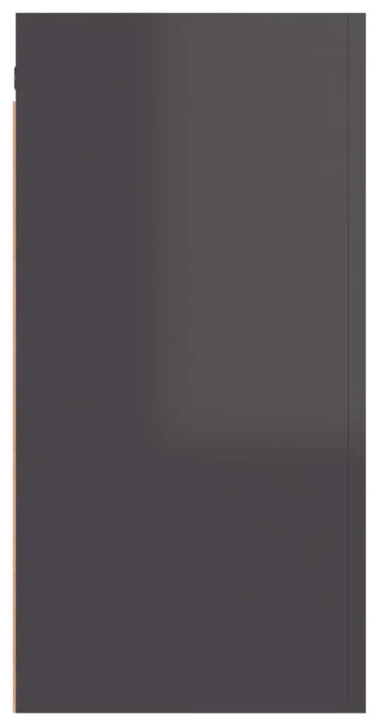 Mobile tv grigio lucido 30,5x30x60 cm in truciolato