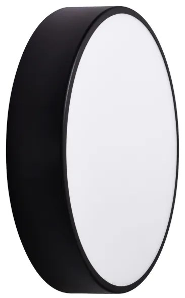Plafoniera da soffitto per bagno con sensore CLEO, 3xE27/24W/230V, Ø 40 cm, nera, IP54