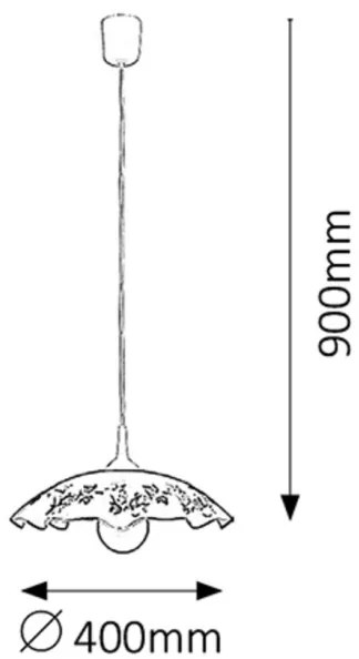Rabalux 4782 - Lampadario VINO E27/60W/230V