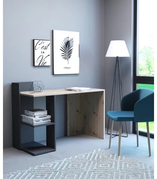Scrivania MARLO rovere artisan/antracite
