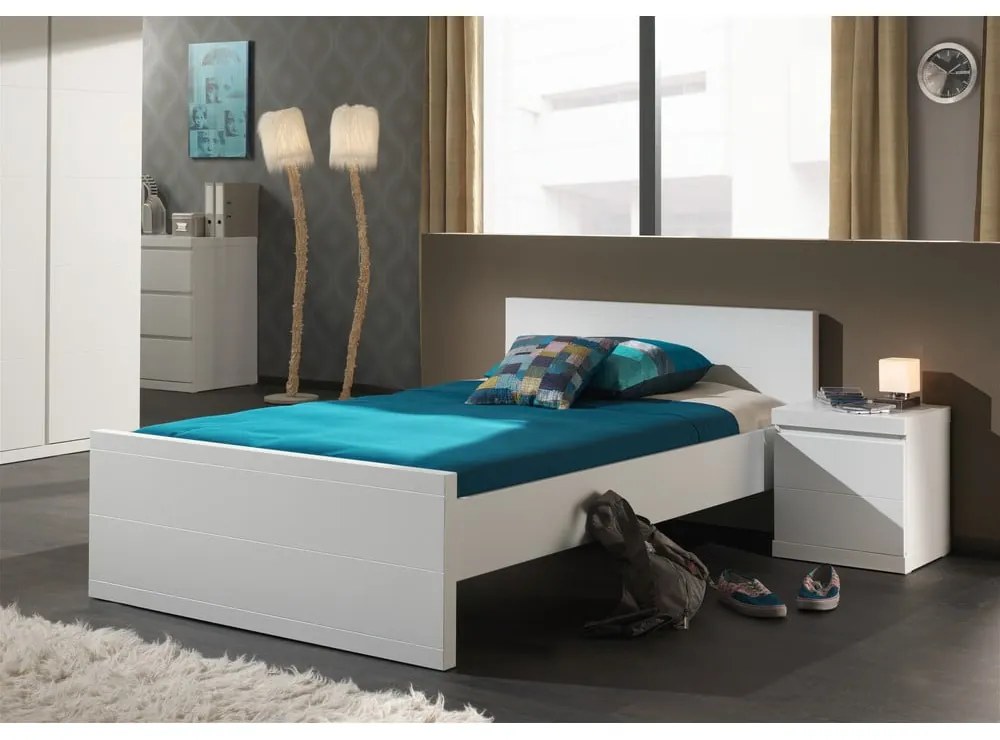 Comodino bianco Bianco, larghezza 44 cm Lara - Vipack