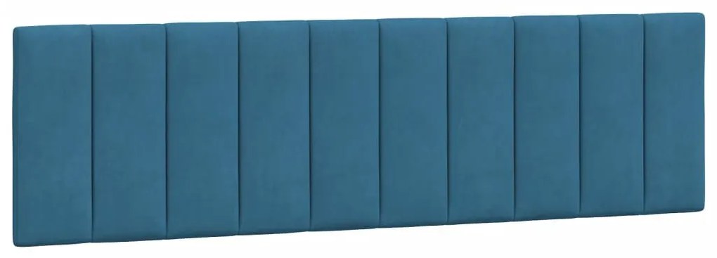 Letto con materasso blu 180x200 cm in velluto
