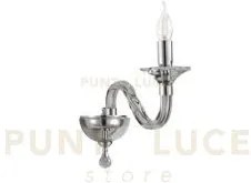 Applique gala 1 luci attacco e14 fume' e cromo h.29cm