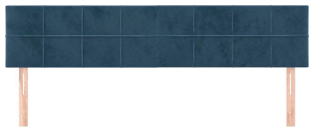 Testiera 2 pz blu scuro 80x5x78/88 cm in velluto