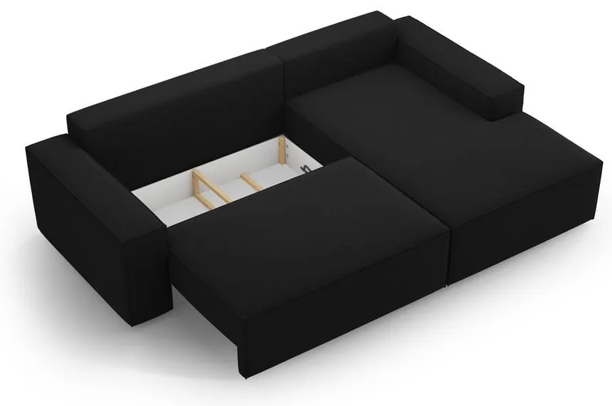 Divano letto nero ad angolo (angolo destro) Jodie - Micadoni Home