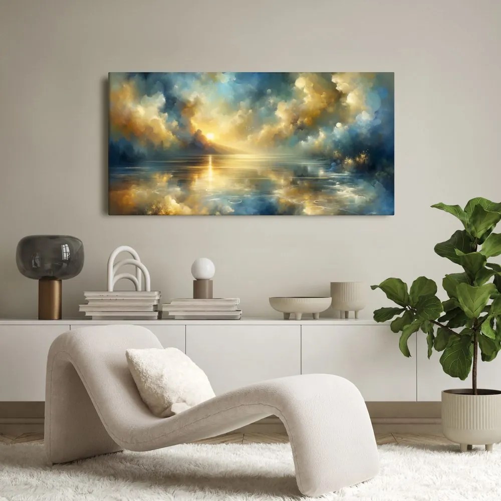 Quadro su tela – Mattina tranquilla al lago