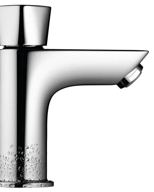 Rubinetto per lavabo a canna bassa getto laminare cristallino MyCube cromato lucido HANSGROHE H 13.3 cm
