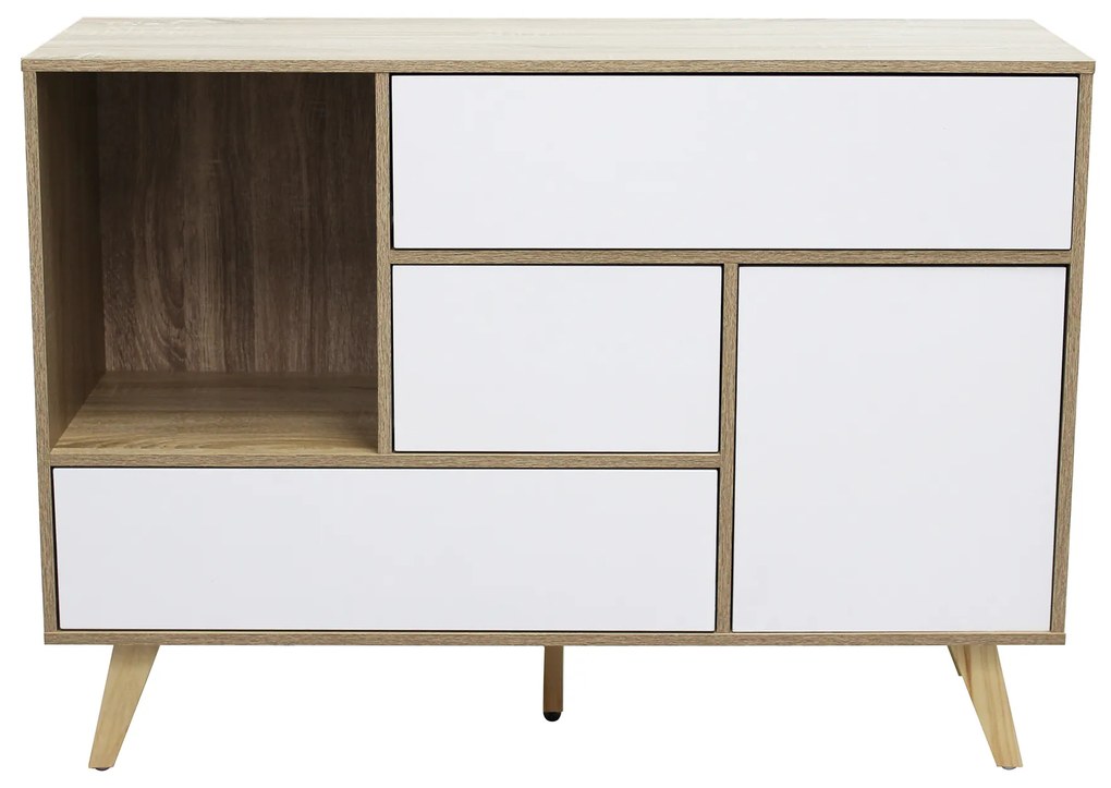 TETLIS - madia moderna con tre cassetti e un'anta