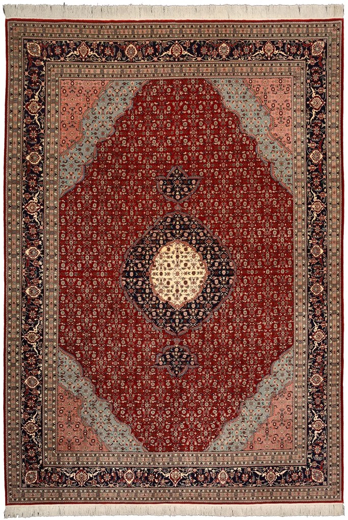 Tabriz Tappeto 360 x 250 Rosso (Cina) Annodato A Mano
