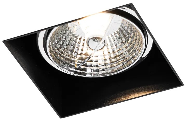 Set di 6 faretti incasso neri GU10 70mm senza cornice - Oneon