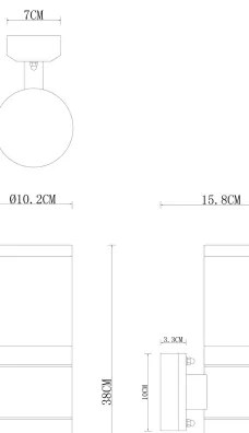 Globo 32014-2BS - Applique da esterno XELOO 2xE27/60W/230V IP44