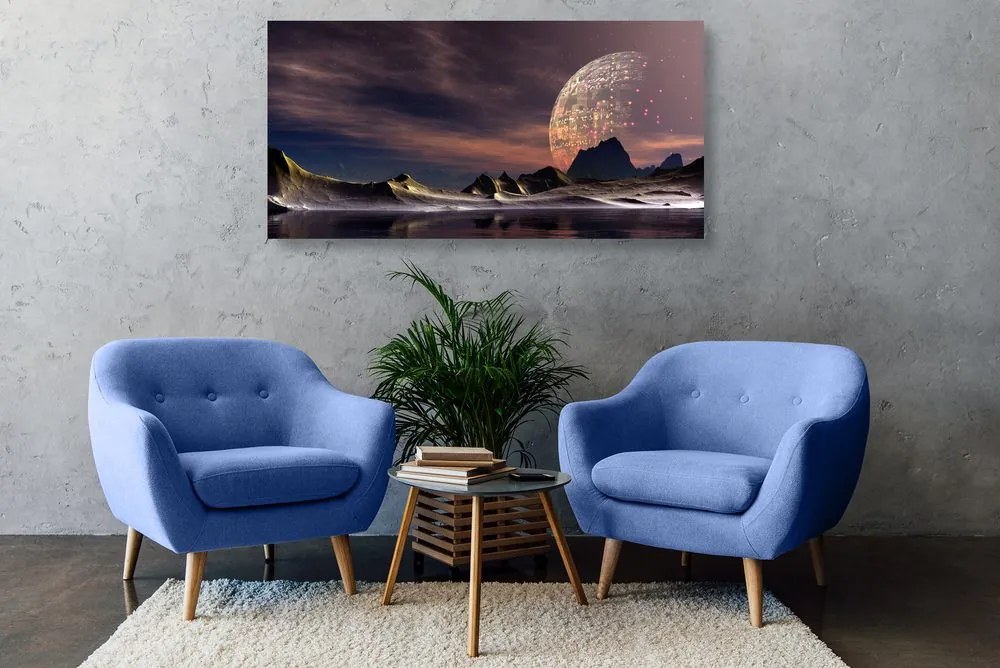 Quadro su tela – Pianeta futuristico