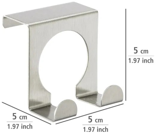 WENKO 8411100 - Gancio 5x5 cm inox/argento