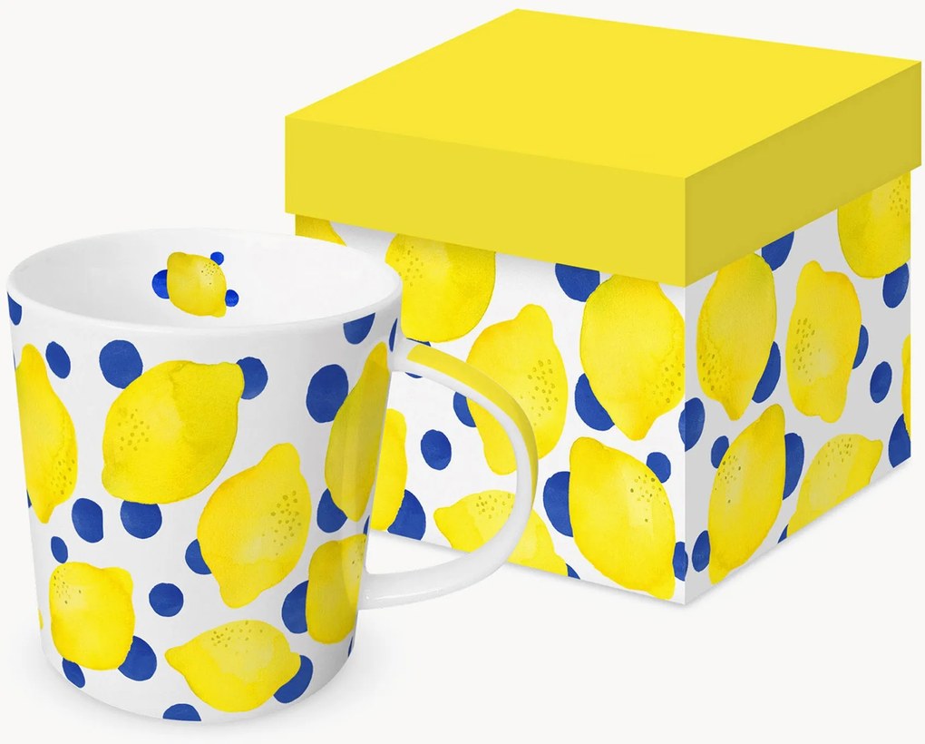 Tazza in New Bone China Lemon & Dots