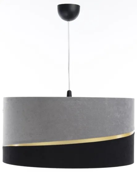 Lampadario a sospensione con filo SWING 1xE27/60W/230V nero/grigio/oro