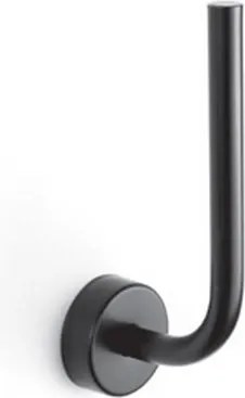 Kamalu - Portarotolo verticale in acciaio inox nero opaco installazione a muro | Monde-N