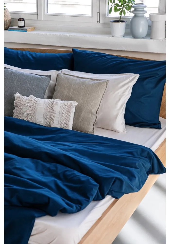Biancheria da letto matrimoniale in cotone blu navy , 200 x 220 cm - Bonami Selection