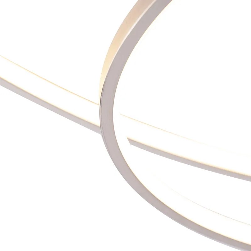 Plafoniera in acciaio 80 cm con LED dimmerabile a 3 livelli - Rowin