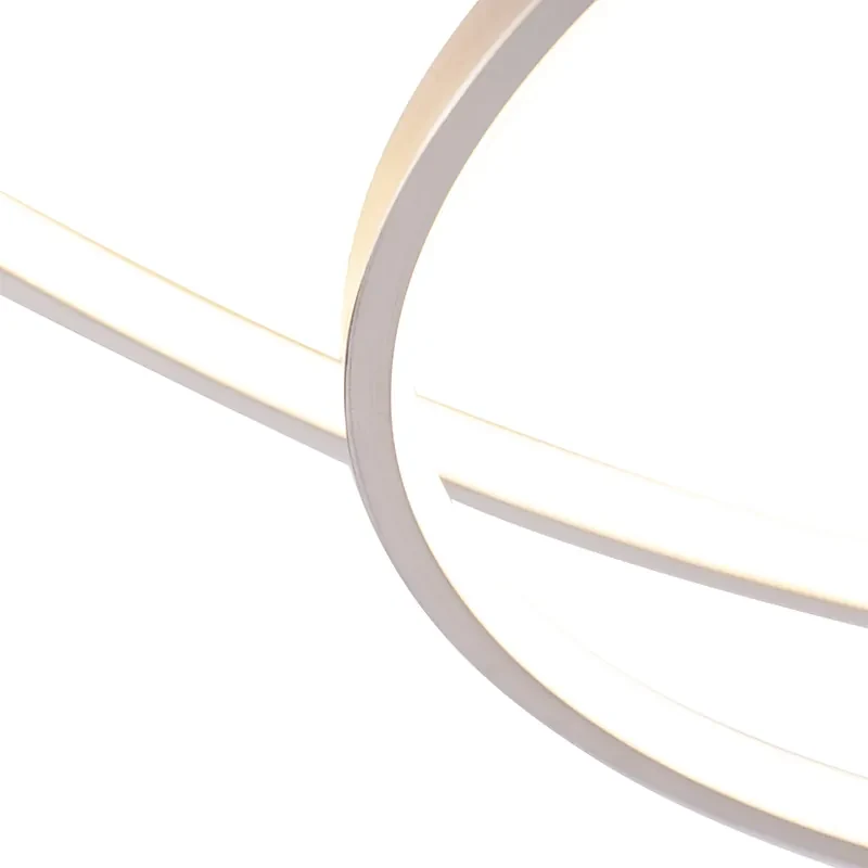 Plafoniera in acciaio 80 cm con LED dimmerabile a 3 livelli - Rowin
