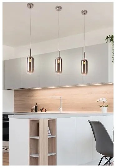 Lampadario LED a sospensione con filo FIUGGI LED/6W/230V grigio