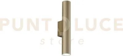 Applique a parete lord oro in acciaio e alluminio 2 luci attacco gu...