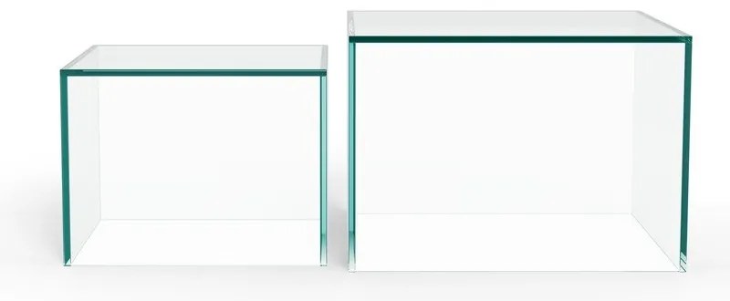 Set di tavolini da salotto in vetro 2 pz 50x50 cm Dice – Actona