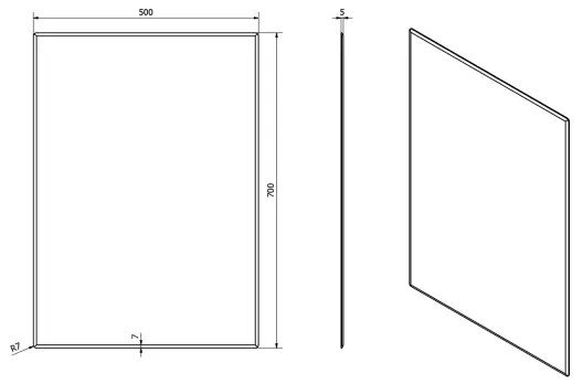 Sapho - Specchio ACCORD 50x70 cm vetro chiaro