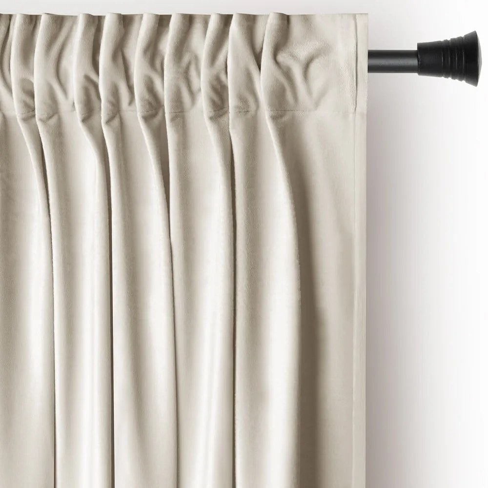Tenda parzialmente oscurante beige in velluto 140x270 cm Pleat – Restilo