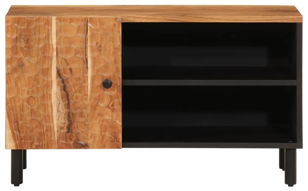 Mobile porta tv 80x33x46 cm in legno massello di acacia