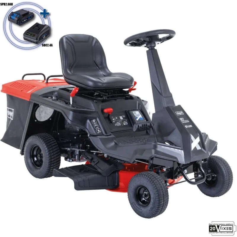 Scheppach - Trattorino rasaerba a benzina accensione elettrica 224cc 61cm mr230-61