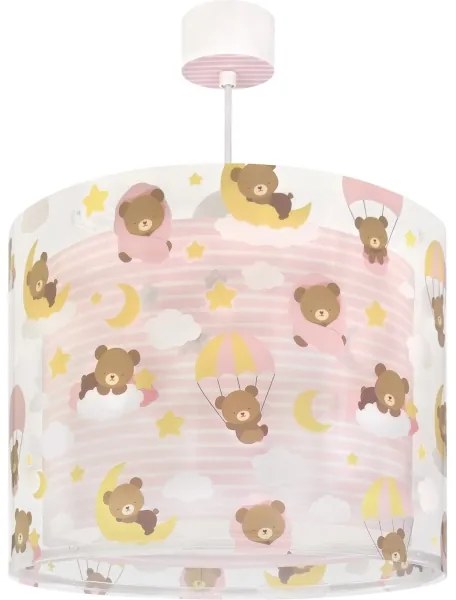 Dalber 41572S - Lampadario per cameretta BABY TEDDY 1xE27/15W/230V rosa