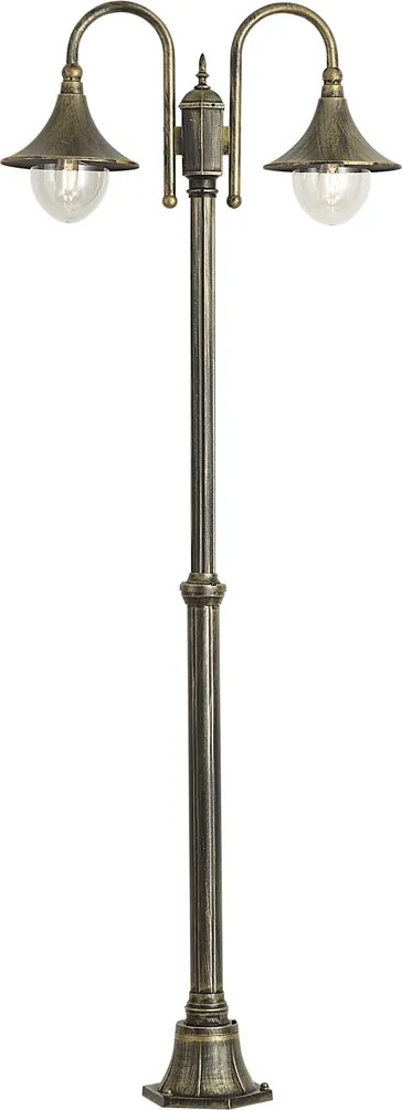 Lanterna da esterno classica nera con oro 200 cm IP44 - Daphne