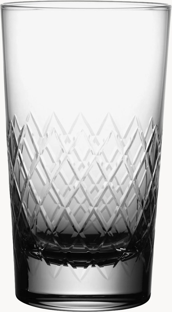 Set di 4 bicchieri da long drink in cristallo soffiato Lattice
