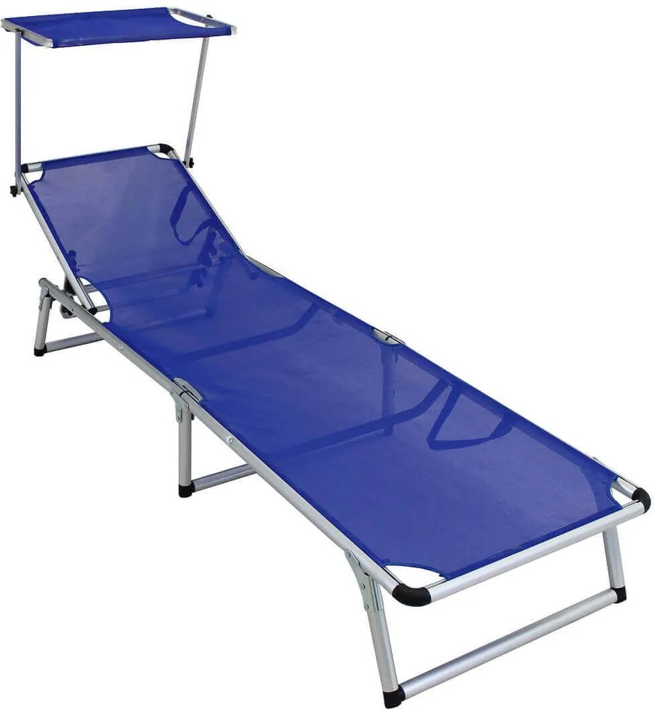 brandina pieghevole prendisole da mare e campeggio in alluminio con tettuccio super cm 187 x 60 x 27 h