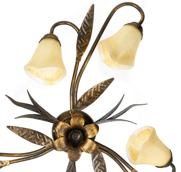 ONLI - Plafoniera ALGA 6xE14/6W/230V bronzo